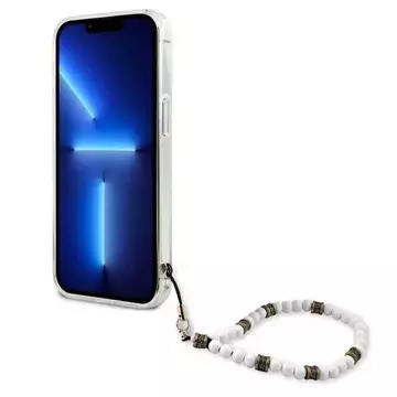 Guess GUHCP13SKPSWH iPhone 13 mini 5,4" Transparent hardcase White Pearl