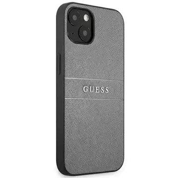 Guess GUHCP13SPSASBGR iPhone 13 mini 5,4" szary/grey Saffiano Strap