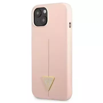 Guess GUHCP13SSLTGP iPhone 13 mini 5,4" różowy/pink hardcase Silicone Triangle