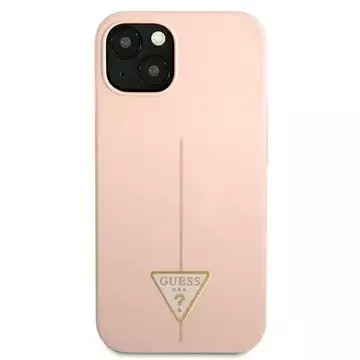 Guess GUHCP13SSLTGP iPhone 13 mini 5,4" różowy/pink hardcase Silicone Triangle