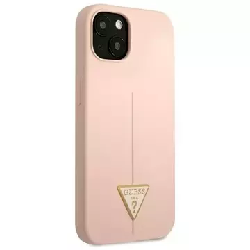 Guess GUHCP13SSLTGP iPhone 13 mini 5,4" różowy/pink hardcase Silicone Triangle