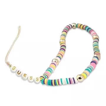 Guess zawieszka GUSTPEAM Phone Strap wielokolorowy Heishi Beads