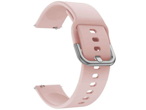 Gumowy Uniwersalny pasek sportowy Alogy soft band do smartwatcha 22mm Różowy