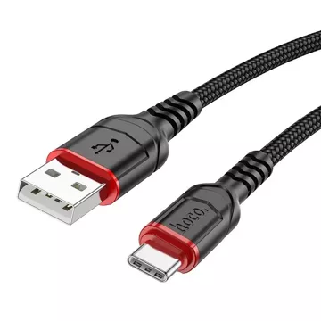 HOCO Kabel USB-A do Typ C X59 3 m Czarny 3A Nylonowy Oplot Wytrzymały