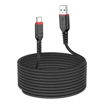 HOCO Kabel USB-A do Typ C X59 3 m Czarny 3A Nylonowy Oplot Wytrzymały