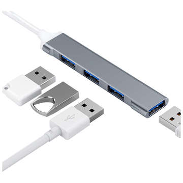 HUB Alogy USB na 4 porty USB 3.0 USB-A 5GB/s Adapter rozdzielacz portów rozdzielnik koncentrator sieciowy