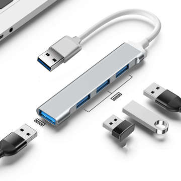 HUB Alogy USB na 4 porty USB 3.0 USB-A 5GB/s Adapter rozdzielacz portów rozdzielnik koncentrator sieciowy