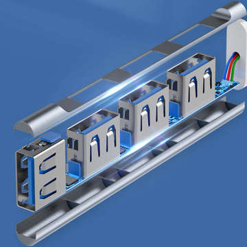 HUB Alogy USB na 4 porty USB 3.0 USB-A 5GB/s Adapter rozdzielacz portów rozdzielnik koncentrator sieciowy