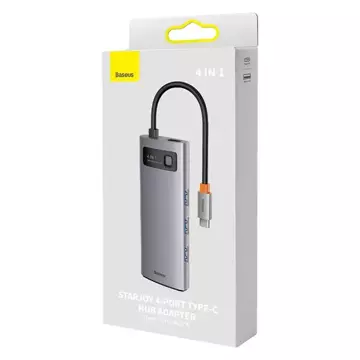 Hub 4w1 Baseus Metal Gleam Series, USB-C do 4x USB 3.0