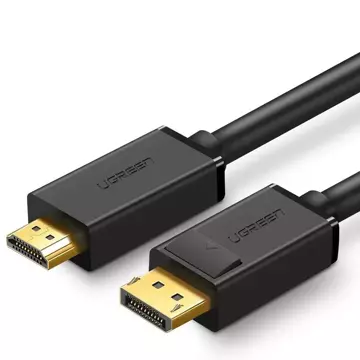 Jednokierunkowy kabel UGREEN z DisplayPort na HDMI 4K 30 Hz 32 AWG  2 m czarny (DP101 10202)