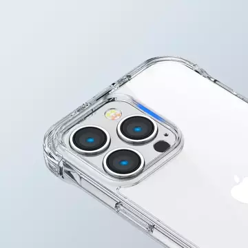 Joyroom Defender Series etui pokrowiec do iPhone 14 Plus pancerna obudowa z haczykami podstawką przezroczysty (JR-14H3)