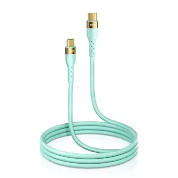 Joyroom Liquid Silicone kabel USB Typ C - USB Typ C do ładowania / transmisji danych PD 100W 2m zielony (S-2050N18-10)