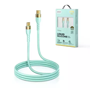 Joyroom Liquid Silicone kabel USB Typ C - USB Typ C do ładowania / transmisji danych PD 100W 2m zielony (S-2050N18-10)