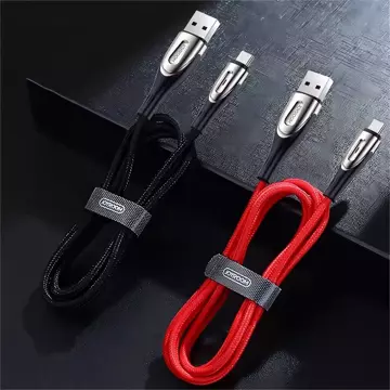 Joyroom Sharp Series kabel do szybkiego ładowania USB-A - USB-C 3A 1.2m czarny (S-M411)