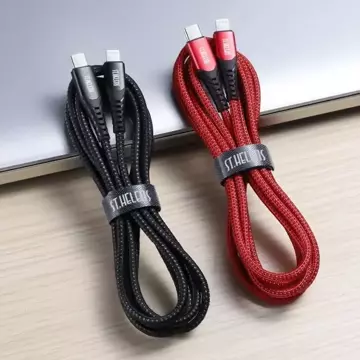Joyroom kabel MFI przewód USB Typ C - Lightning 2,1A 1,2m czarny (ST-C04 1,2M Black)