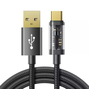 Joyroom kabel USB - USB Typ C do ładowania / transmisji danych 3A 1,2m czarny (S-UC027A12)