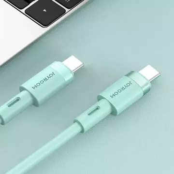 Joyroom wytrzymały kabel USB Typ C - USB Typ C 3A 1,8m zielony (S-1830N9)