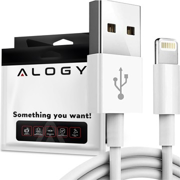 Kabel 100cm Alogy USB do Lightning przewód do ładowania apple iPhone biały