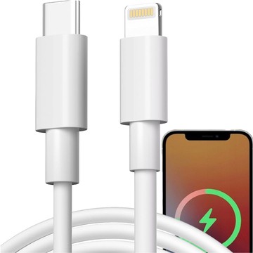 Kabel 1m Alogy szybki przewód USB-C Type C na Lightning PD 20W Biały