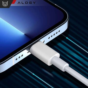 Kabel 1m Alogy szybki przewód USB-C Type C na Lightning PD 20W Biały