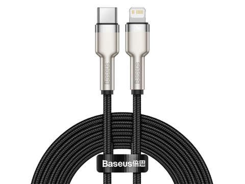 Kabel 1m Baseus Metal przewód USB-C Type C na Lightning PD 20W Black