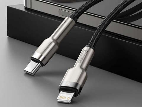 Kabel 1m Baseus Metal przewód USB-C Type C na Lightning PD 20W Black