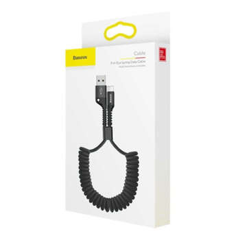 Kabel 1m Baseus Spring sprężynowy USB do Lightning 2A Czarny