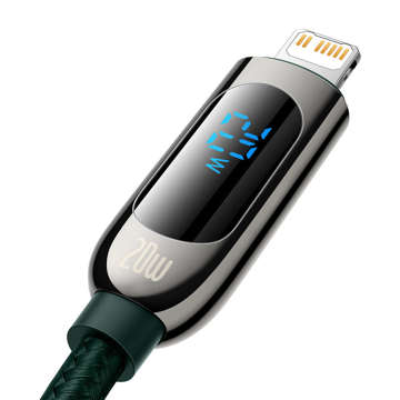 Kabel 1m Baseus USB-C Type C do Lightning Display PD 20W do iPhone Zielony