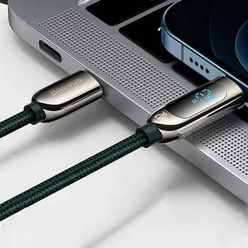 Kabel 1m Baseus USB-C Type C do Lightning Display PD 20W do iPhone Zielony