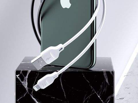 Kabel 1m Rock Space Z12 do iPhone iPad iPod 2A biały
