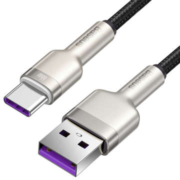 Kabel 2M Baseus mocny przewód nylonowy Cafule Metal USB do USB-C Type C 66W