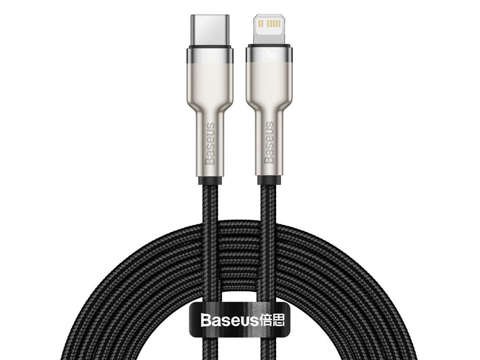 Kabel 2m Baseus Metal przewód USB-C Type C na Lightning PD 20W Black