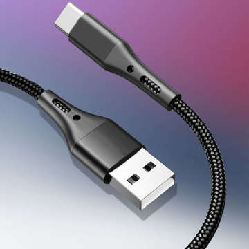 Kabel Alogy przewód USB-A do USB-C Type C 3A 2m Czarny