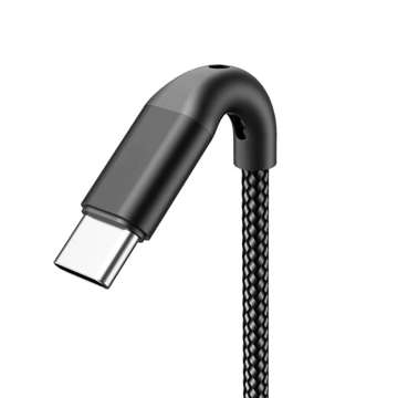 Kabel Alogy przewód USB-A do USB-C Type C 3A 2m Czarny