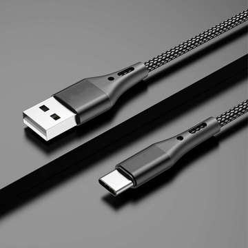 Kabel Alogy przewód USB-A do USB-C Type C 3A 2m Czarny