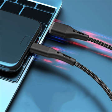 Kabel Alogy przewód USB-A do USB-C Type C 3A 2m Czarny