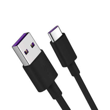 Kabel Alogy szybki przewód USB-A do USB-C Type C 5A 1m Czarny