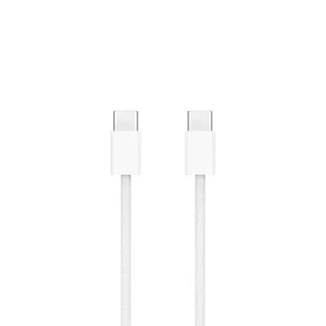 Kabel Apple USB-C do USB-C 1m, 60W, biały, trwały, oryginalny