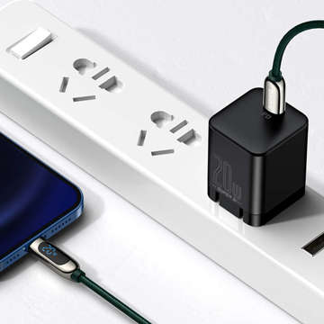 Kabel Baseus USB-C Type C do Lightning Display PD 20W 1m do iPhone Zielony