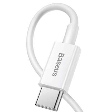 Kabel Baseus USB-C do Lightning iPhone PD 18W przewód 1m szybkie ładowanie szybki biały