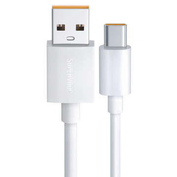 Kabel Oppo DL136 Supervooc Super Szybki USB do USB-C Type C 65W 1m przewód Biały