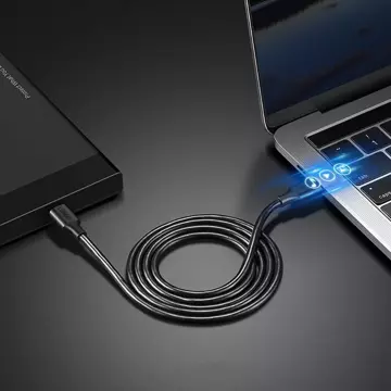 Kabel UGREEN USB Typ C do ładowania i transferu danych 3A 0,5m czarny (US286)