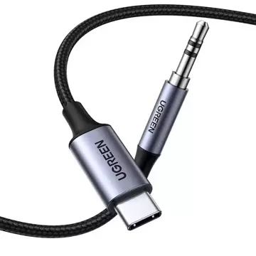 Kabel UGREEN audio stereo AUX 3,5 mm mini jack - USB Typ C do telefonu tabletu 1m czarny (CM450 20192)