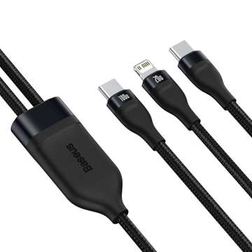 Kabel USB-C Baseus Flash Series 2w1 USB-C / Lightning, 100W, 1.2m (czarny)