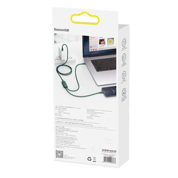 Kabel USB-C Baseus Flash Series 2w1 USB-C / Lightning, 100W, 1.2m (zielony)