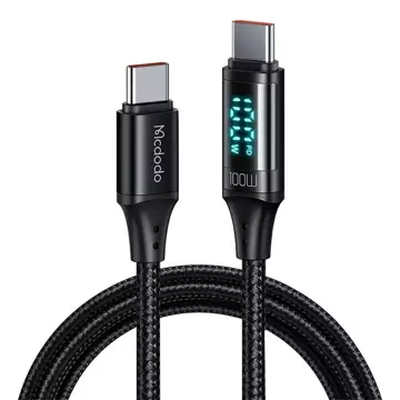 Kabel USB-C do USB-C Mcdodo CA-1100, 100W, 1.2m (czarny)