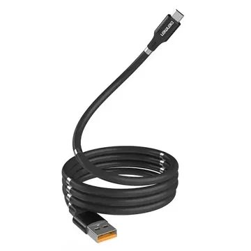 Kabel USB Typ-C Denmen D11T 2.4A Czarny 1m Magnetyczny