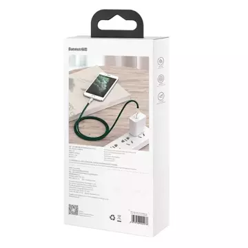 Kabel USB do Lightning Baseus Cafule, 2.4A, 2m (zielony)