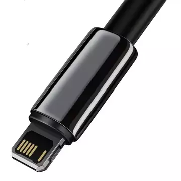 Kabel USB do Lightning Baseus Tungsten Gold, 2.4A, 1m (czarny)