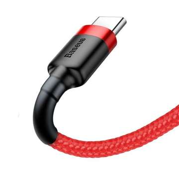 Kabel USB do USB-C Baseus Cafule 3A 1m (czerwony)